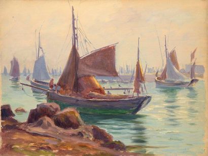 null Charles WISLIN (1852-1932)

Le départ des bateaux de pêche à Concarneau, 1910

Huile...