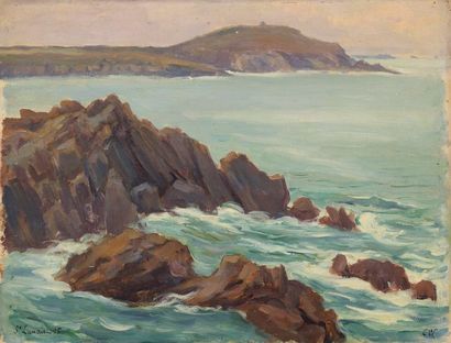 null Charles WISLIN (1852-1932)

Rocky coasts in Saint-Lunaire, 1905

Oil on panel.

Monogrammed...