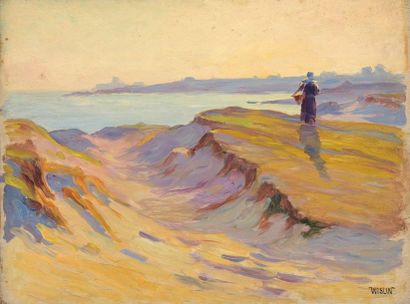 null Charles WISLIN (1852-1932)

Jeune femme en bord de mer à Trévignon

Huile sur...