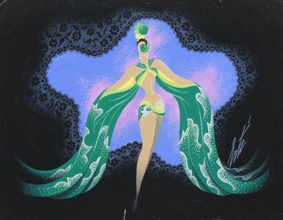 null ERTÉ (1892-1990)

Green troll dancer, women's costume

Gouache on paper.

Signed...