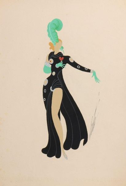 ERTÉ (1892-1990)

Danseuse en robe noire...