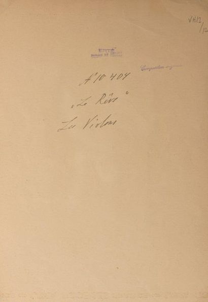 null ERTÉ (1892-1990)

Les Violons, costume de femme

Gouache sur papier.

Signée...