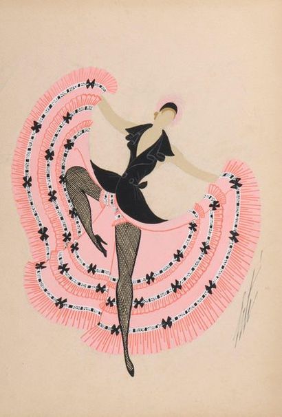 ERTÉ (1892-1990)

Cancan with fishnet stockings,...