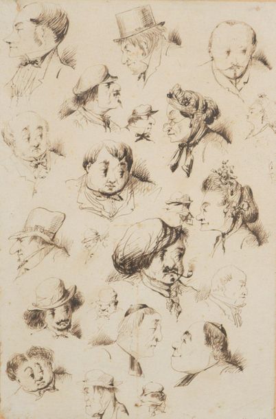 null Henry Bonaventure MONNIER (1805-1877)

Expression studies

Pen and brown ink...