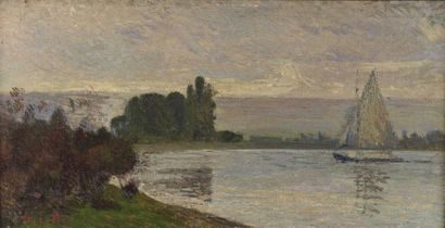 null Joseph DELATTRE (1858-1912)

Sailing on the Seine

Oil on canvas panel.

Signed...