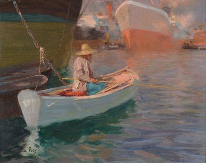 null Jacques CAMOREYT (1871-?)

Pêcheur au port, tombée du jour 

Huile sur toile.

Signée...