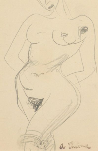 null Auguste Elisée CHABAUD (Nîmes 1881 – Mas de Martin 1955)

Femme nue, les mains...