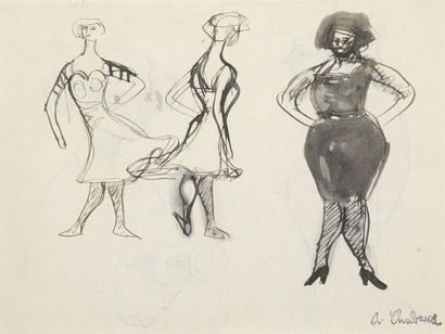 null Auguste Elisée CHABAUD (Nîmes 1881 - Mas de Martin 1955)

The Dancers 

Pen...