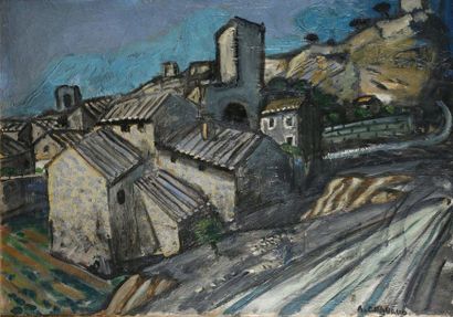 null Auguste Elisée CHABAUD (Nîmes 1881 – Mas de Martin 1955)

Vieux village de Provence,...