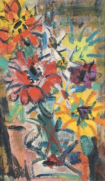 null GEN PAUL (1895-1975)

Vase of flowers

Oil on panel.

Signed lower left.

55...
