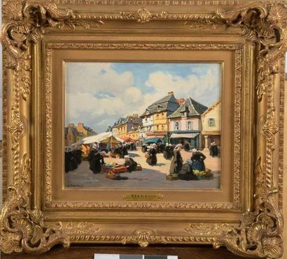 null Henri BARNOIN (1882-1940)

Dol market, Brittany

Oil on panel. 

Signed lower...