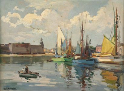 null Henri BARNOIN (1882-1940)

Barque et voiliers au port de Concarneau

Huile sur...