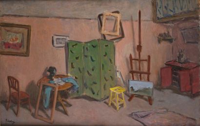 null Robert PIKELNY (1904-1986)

The artist's studio

Oil on isorel panel.

Signed...