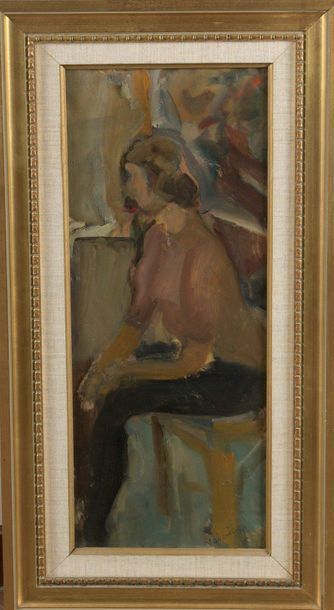 null Lazarus VOLOVICK (1902-1977)

Seated woman

Oil on canvas.

Signed lower right.

46...