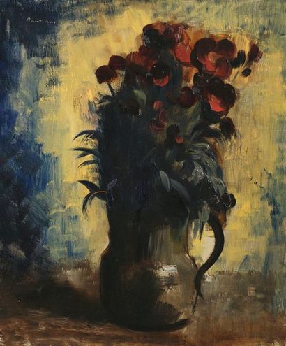 null Jean FAUTRIER (1898-1964)

Nature morte au vase de giroflées

Huile sur toile.

Signée...