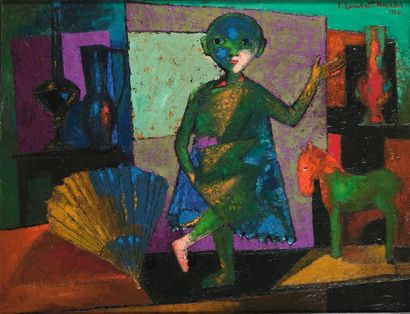 null Workshop Jean LAMBERT-RUCKI (1888-1967)

The child with the toy, 1924

Oil on...
