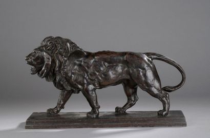 null Antoine-Louis BARYE (1796-1875)

Walking Lion (with rectangular baseboard)

Bronze...