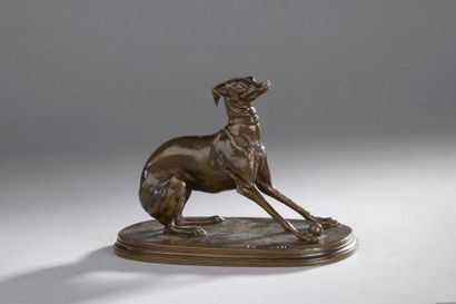 null Pierre-Jules MENE (1810-1879)

Doggy (Giselle) playing with a ball

Bronze with...