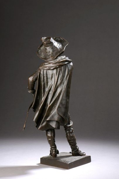 null Édouard DROUOT (1859-1945)

The swordsman

Bronze subject with brown patina,...