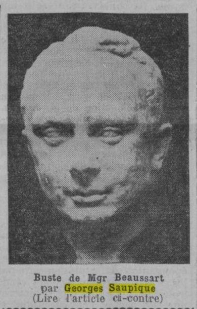 null Georges SAUPIQUE (1889-1961)

Portrait of Monsignor Beaussart (1879-1952)

Bronze...