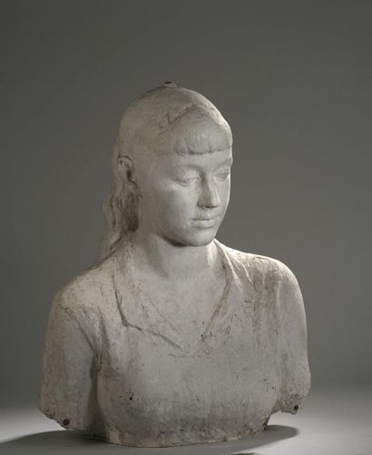 null Marcel DAMBOISE (1903-1992)


Grand buste de Danielle, vers 1957


Plâtre avec...