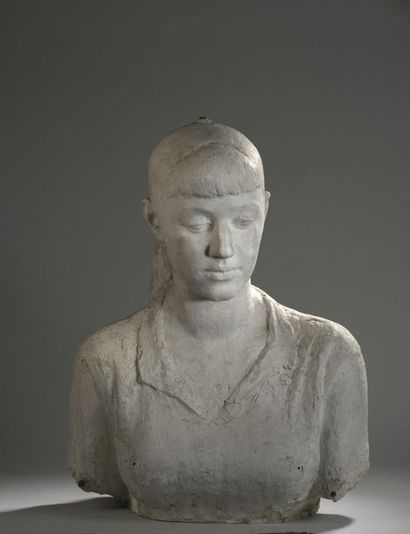 null Marcel DAMBOISE (1903-1992)


Grand buste de Danielle, vers 1957


Plâtre avec...