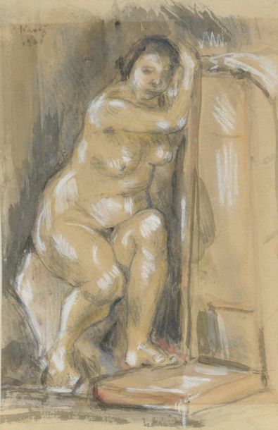 null Léopold KRETZ (1907-1990)

Woman sitting on a stool, 1961

Watercolour, charcoal,...