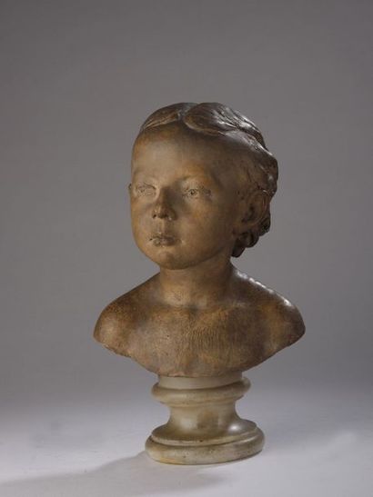 Paul DUBOIS (1829-1905)  
Buste d’enfant...