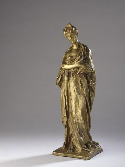 Denys PUECH (1854-1942) 
La Pensée 
Bronze...