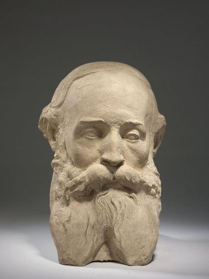 Manuel Martinez HUGUE, known as MANOLO (1872-1945) 
Bearded Man's Head (Aristide...