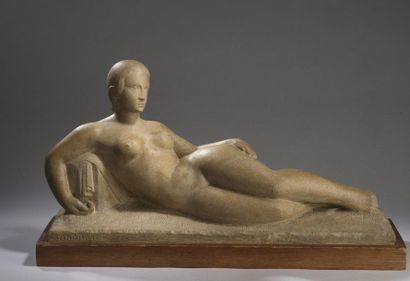 null Joseph ANDRAU (1907-1987)

Reclining nude, circa 1940

Burgundy stone.

Signed...