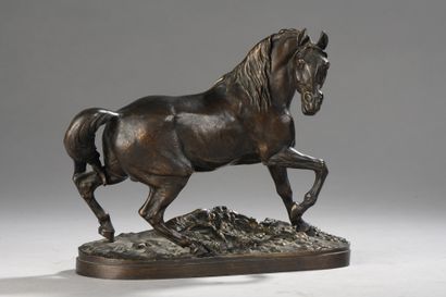 null Pierre-Jules MÈNE (1810-1879)

Arabian horse, front right raised facing right

Bronze...