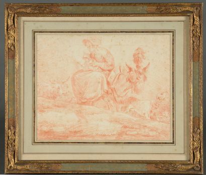 null FLAMANDE School of the 18th century

Shepherdess and her child

Sanguine.

28,5...