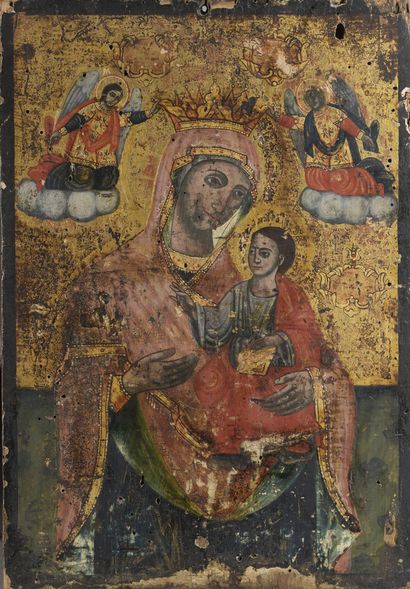 null ICON of the Mother of God of the Passion or Perpetual Help.

Tempera and gold...