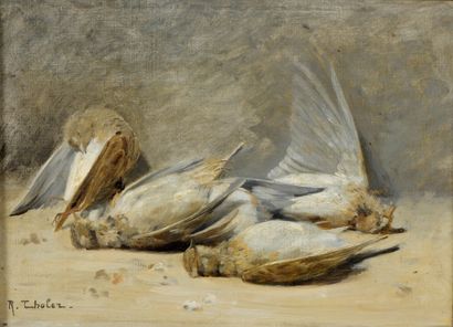 null Raymond THOLER (Paris 1859 - ?)

Still life with birds

On its original canvas.

24...