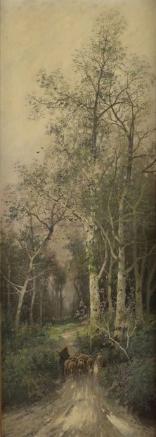 null Adolf KAUFMANN (1848-1916)

Shepherdess in the undergrowth

Oil on canvas. 


Signed...