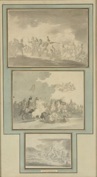 Dirk LANGENDYK (Rotterdam 1748-1805) 
Scènes...