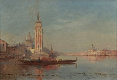 null Georges BROWN (XIXe-XXe siècle))


Vue du Campanile de Venise


Huile sur toile....
