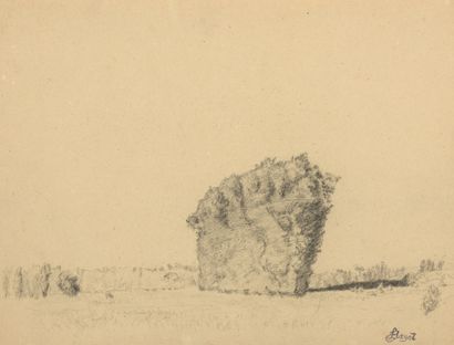 null Louis HAYET (1864-1940)

Large haystack in the vicinity of Auvers, c. 1898

Pencil...