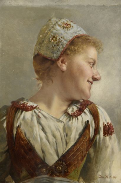 null Daniel HOCK (1858-1934)


Jeune Autrichienne en costume traditionnel, 1891


Huile...