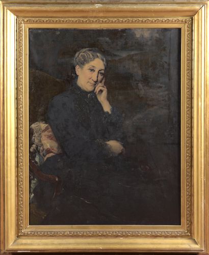null Auguste BAUD-BOVY (1848-1899)

Pensive woman, circa 1880

Oil on canvas.

Signed...