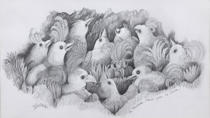 null Cinq crayons et gouache par P. GUILLAUD


Oiseaux fantastiques et scènes érotiques


Format...