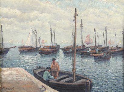 null Paul TAILLARDANT (1867-1944)


Port de Concarneau, 1907


Huile sur carton entoilé.


Signée...