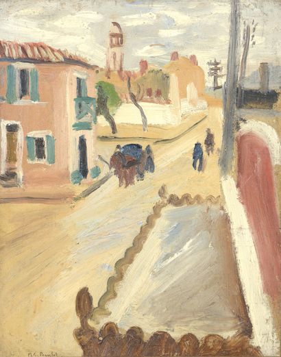 null Maurice PONCELET (1897-1978)

Village en Provence

Oil on cardboard.

Signed...