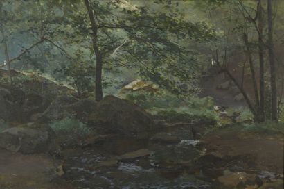 null Albert-Gabriel RIGOLOT (1862-1932)

Creek and undergrowth at Cernay

Oil on...