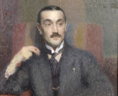 null Henri MARTIN (1860-1943)


Portrait du peintre Casasus


Huile sur toile. 


Signée...