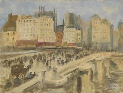 null In the taste of Georges DUFRENOY (1870-1943)

Le Pont-Neuf, Paris

Oil on Isorel.

Inscription...