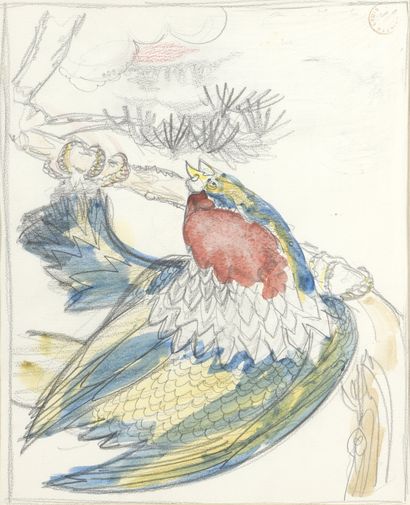 null Mariette LYDIS (1894-1970)

Raptor on a branch

Pencil and watercolour.

Circular...