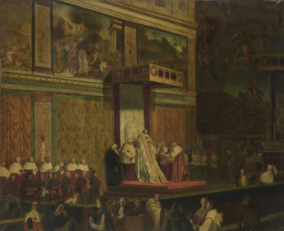null FRENCH school according to INGRES

The Sistine Chapel

Oil on canvas. 


74...