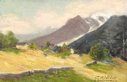 null Charles RIVIERE (1848-1920)


Vallée de Chamonix et la mer de glace


Huile...